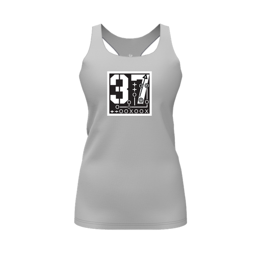 [FT0TRBGY-FYS-LOGO2] Decker Racerback Tank Top (Female Youth S, Gray, Logo 2)