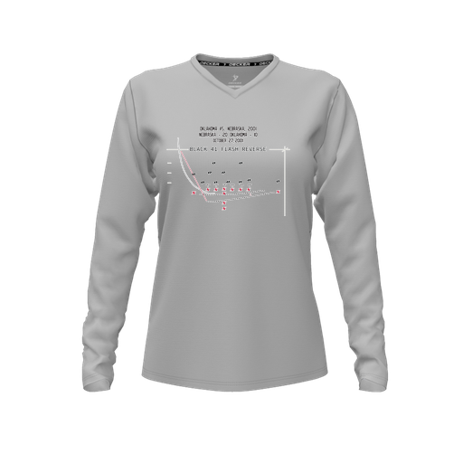 [FTLVCFGY-FYXS-LOGO1] Decker Comfort T-Shirt (Female Youth XS, Gray, V Neck, Logo 1, Long Sleeve)