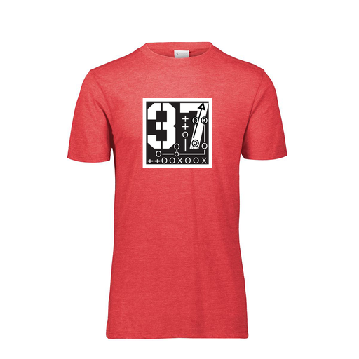 [FTSCUBRD-AS-LOGO2] Decker Men's Tri-Blend T-Shirt - Short Sleeve (Adult S, Red, Logo 2)
