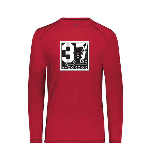 [6845.083.S-LOGO2] Men's SoftTouch Long Sleeve (Adult S, Red, Logo 2)