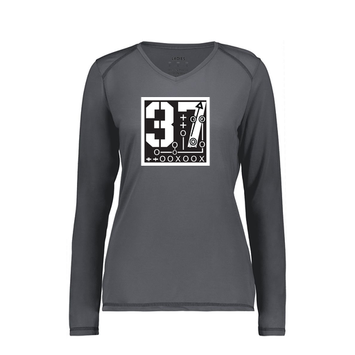 [6847.98D.XS-LOGO2] Women's SoftTouch Long Sleeve (Female Adult XS, Gray, Logo 2)