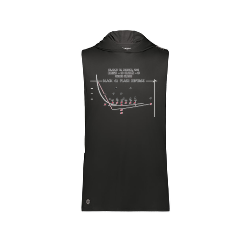 [222590.080.XS-LOGO1] Men's CoolDry Sleeveless Hoodie (Adult XS, Black, Logo 1)