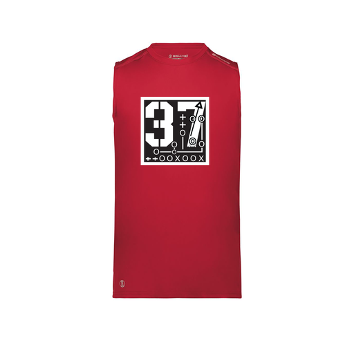 [222593.083.S-LOGO2] Men's CoolDry TankTop (Adult S, Red, Logo 2)
