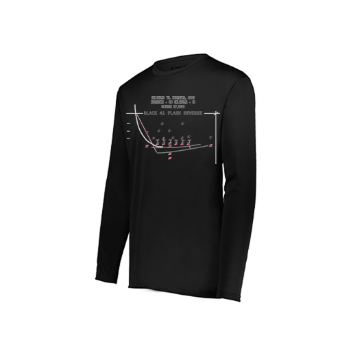 [222822.080.XS-LOGO1] Men's LS Smooth Sport Shirt (Adult XS, Black, Logo 1)