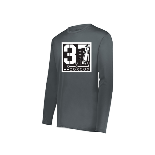 [222822.059.XS-LOGO2] Men's LS Smooth Sport Shirt (Adult XS, Gray, Logo 2)