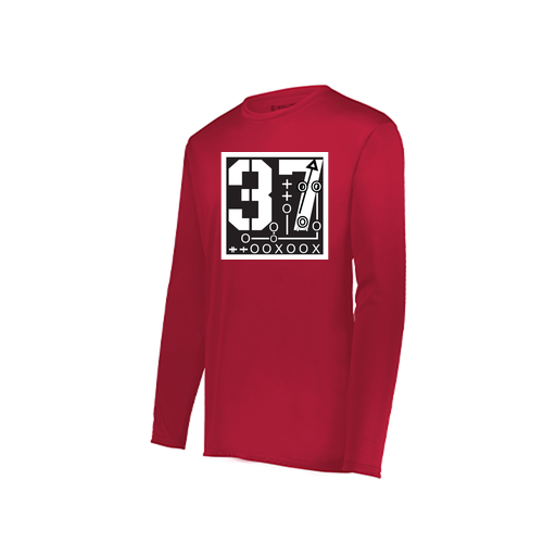 [222822.083.XS-LOGO2] Men's LS Smooth Sport Shirt (Adult XS, Red, Logo 2)