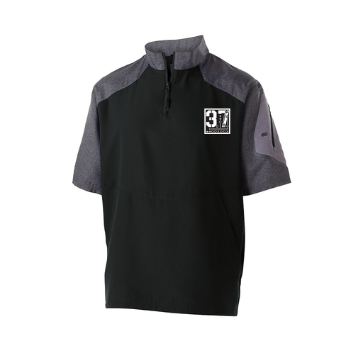 [229545.H05.XS-LOGO2] Men's Raider SS Pullover (Adult XS, Black, Logo 2)