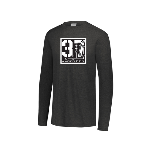 [FTLCUBBK-YS-LOGO2] Decker Youth Tri-Blend T-Shirt - Long Sleeve (Youth S, Black, Logo 2)