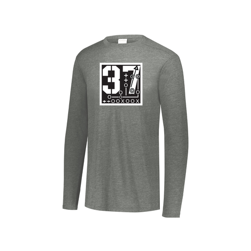 [FTLCUBGY-YS-LOGO2] Decker Youth Tri-Blend T-Shirt - Long Sleeve (Youth S, Gray, Logo 2)