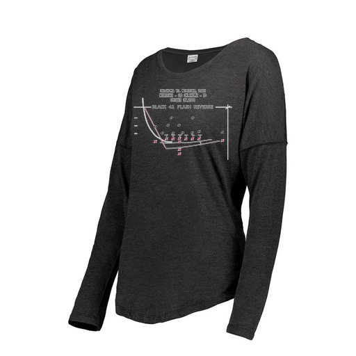 [FTLCUBBK-FAXS-LOGO1] Decker Women's Tri-Blend T-Shirt - Long Sleeve (Female Adult XS, Black, Logo 1)